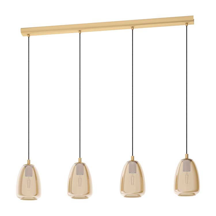 Eglo ALOBRASE -  Lampe suspension - E27 - 4X40W - Cuivre jaune