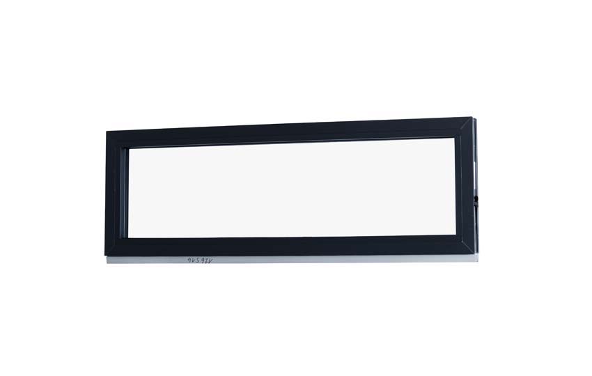 Châssis fixe pvc Deceuninck Elegant Infinity noir/noir B2000xH500 mm