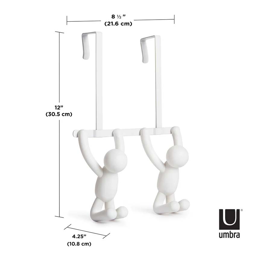 Deurhaken dubbele Umbra Buddy 2-delig wit