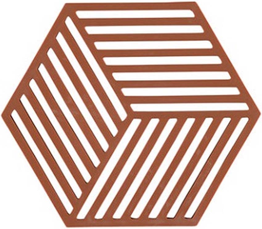 Dessous de plat Zone Hexagonal terracotta 16 x 14 cm