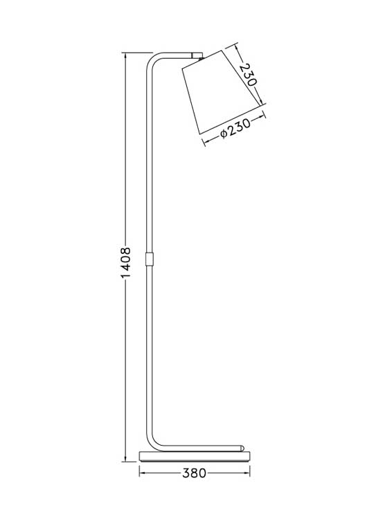 Lucide CONA - Vloerlamp - E27 - Wit