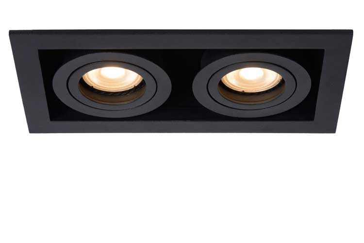 Lucide CHIMNEY - Spot encastrable - GU10 - Noir