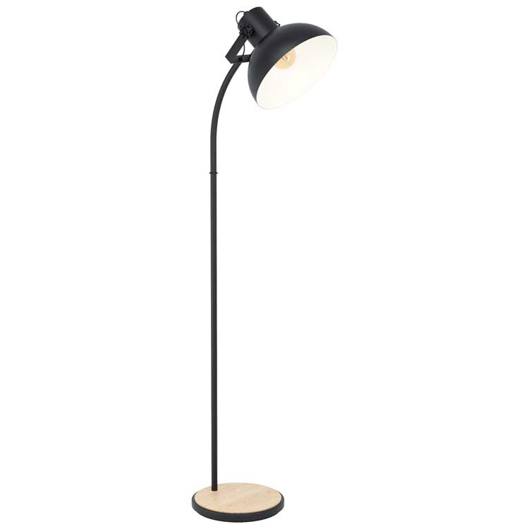 Eglo LUBENHAM - Lampadaire - E27 - 1X28W - Noir/brun