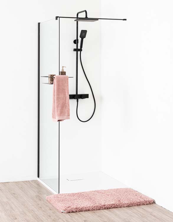 Etagère de douche Aranka noir mat