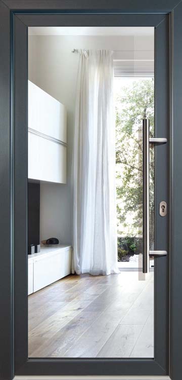 Porte extérieure alu titan/titan sur mesure D Nyna