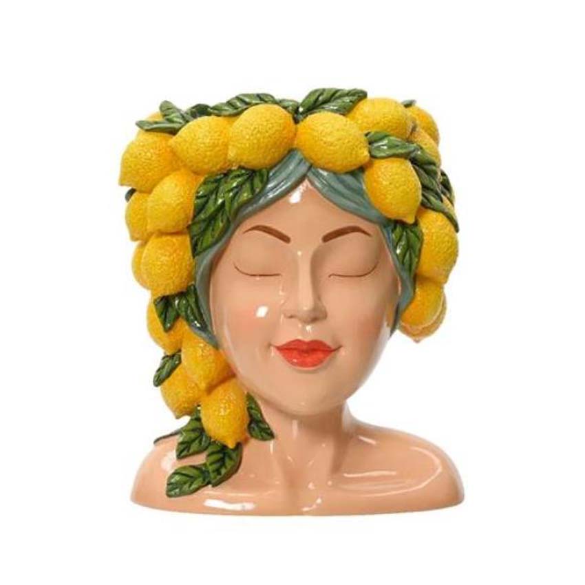 Pot de fleurs Fruity dame citron 23cm