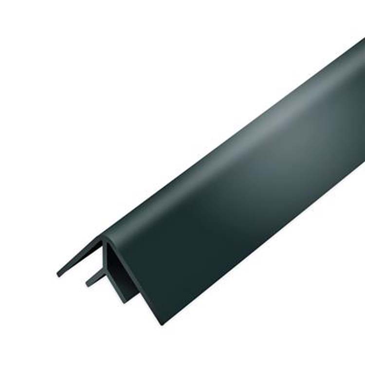 Binnenhoek pvc zwart 148x4x7x2600mm dikte 1 mm