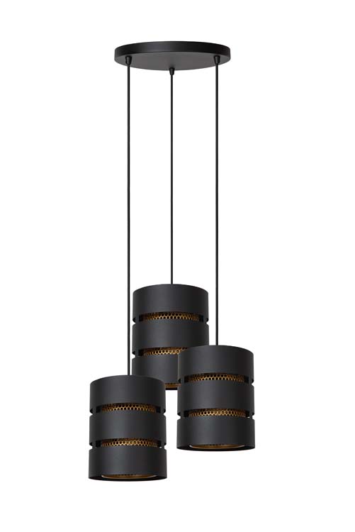 Lucide ROSAS - Suspension - Ø 43 cm - 3xE27 - Noir