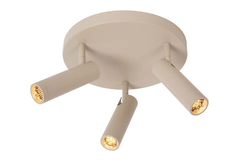 Lucide GRADO - Spot plafond - Ø 25 cm - 3xGU10 (MR11) - Taupe