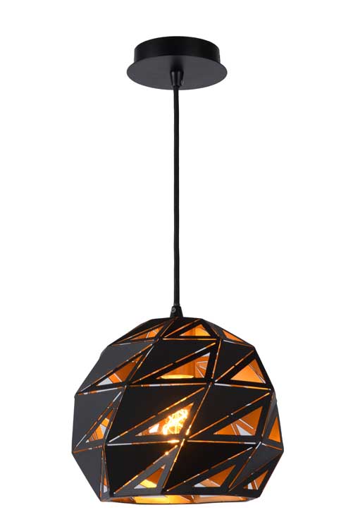 Lucide MALUNGA - Suspension - Ø 25 cm - E27 - Noir