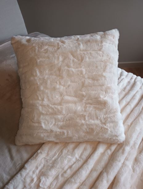 Coussin Grand Luxe Verona blanc/beige 50 x 50 cm