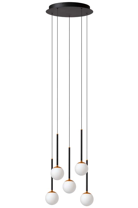 Lucide CALINA - Suspension - Ø 42 cm - LED Dim. - 5x8,2W 2700K - Noir