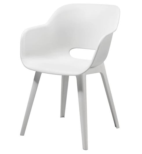 Chaise de jardin blanc en plastique