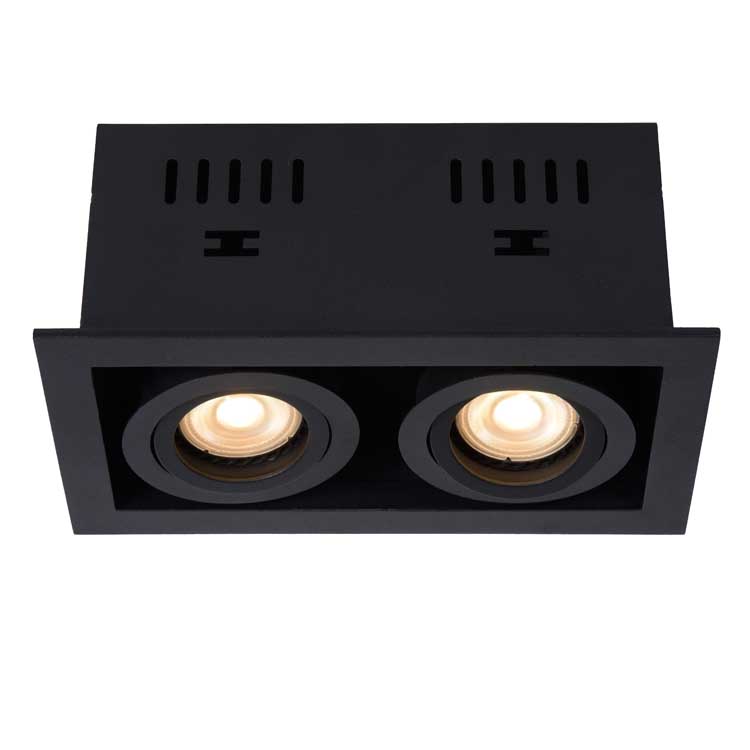 Lucide CHIMNEY - Inbouwspot - GU10 - Zwart