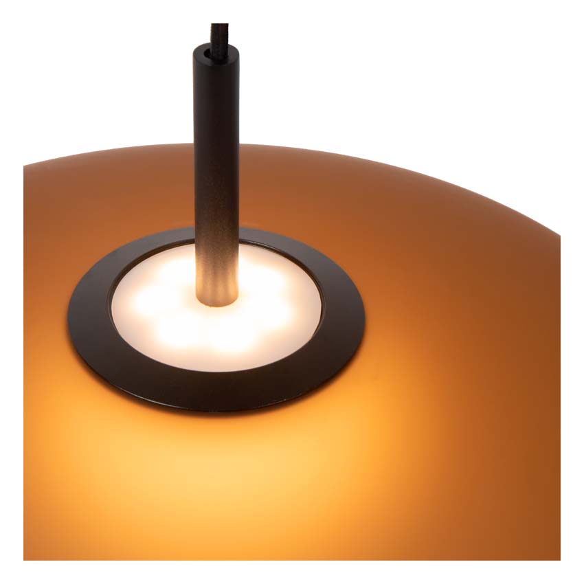 Lucide Premium MENGA - Hanglamp - Ø 40 cm - LED Dimb. - 1x11W 2700K - Amber