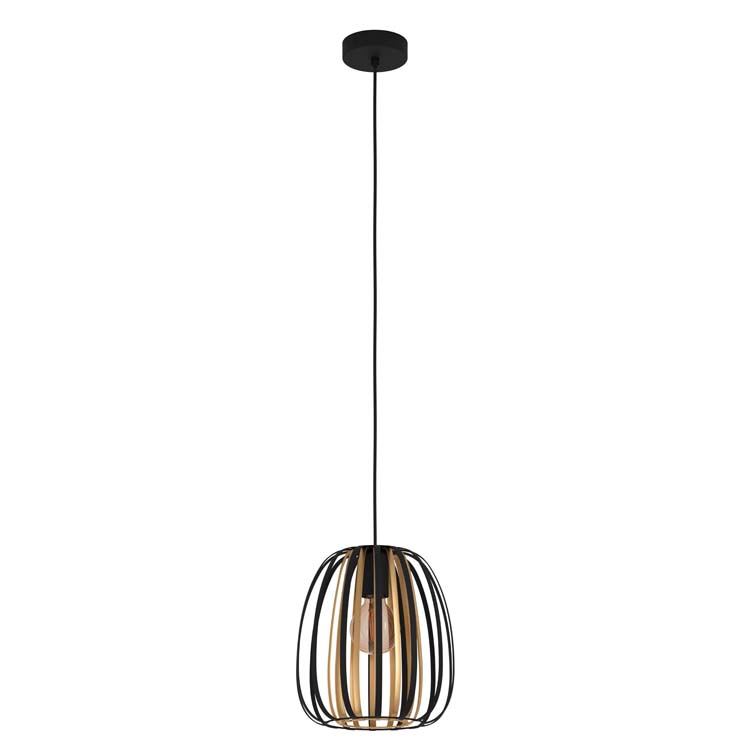 Hanglamp zwart/goud diam 25.5cm E27 40W