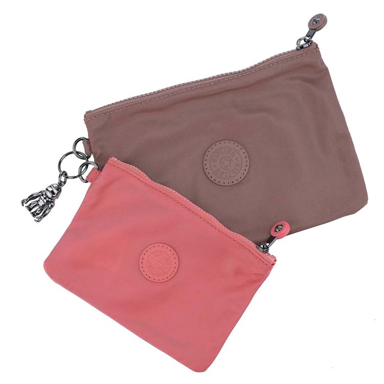 Set Kipling duo pouch porte-monnaie brun / corail