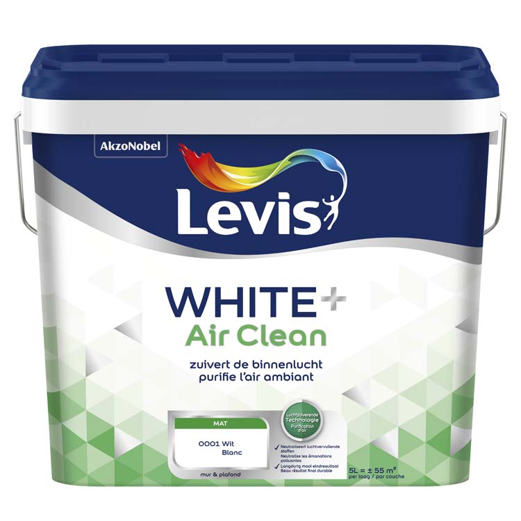 Peinture murale Levis white+ air clean 5L