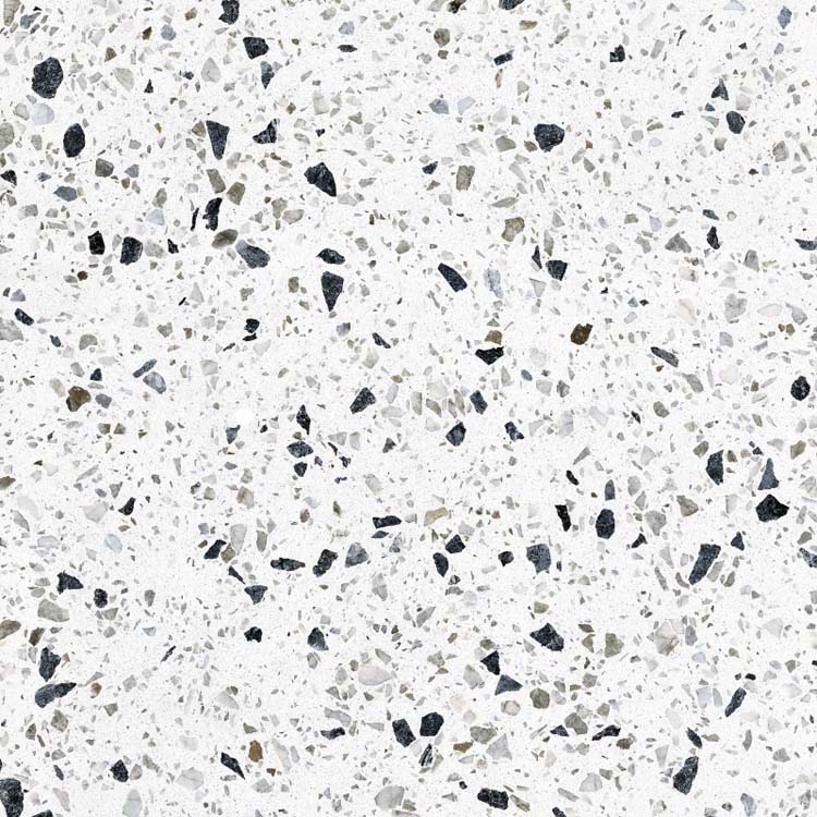 Staal vloer Terrazzo minimal white/grey