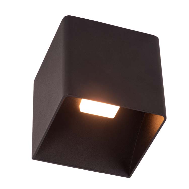 Oplaadbare Wandlamp Binnen/Buiten - Accu/Batterij - LED Dimb. - 1x6W 2700K - IP54 - Beweging & dag/nacht sensor - Zwart