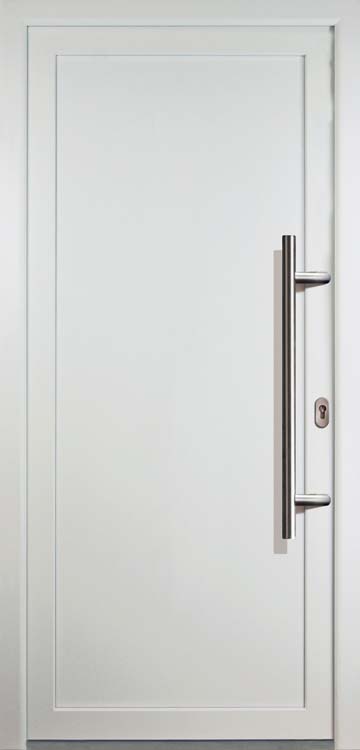 Porte extérieure alu blanche/blanche L 980 x H 2080 D Leya