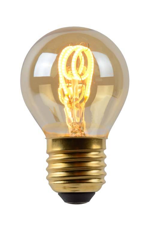 LED Bulb - Ampoule filam - Ø 4,5 cm - Dim. - E27 - 1x3W - Ambre