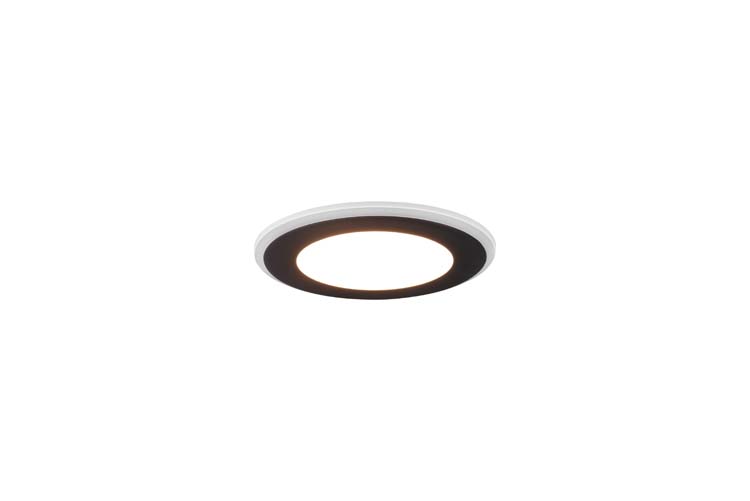 Spot à encastrer LED noir diam15cm 10W 1060LM 3000K rond