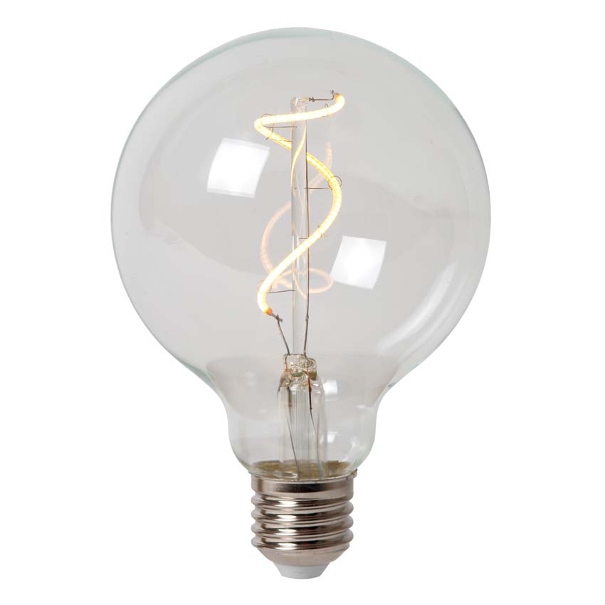 Lucide Lamp art 52502 - Ampoule filament - Ø 9,5 cm - LED Dim. - E27 - 1x1,5W 2700K - Transparent