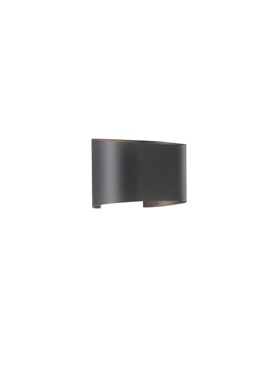 Applique murale 2x LED 3W - H 12 cm - Noir