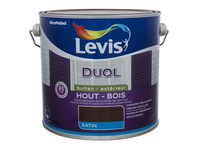 Levis Duol houtlak zijdeglans 2,5l notenbruin