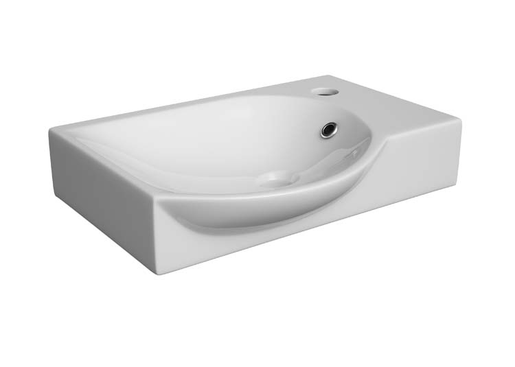 Toiletmeubel Dover mat zwart 390 mm met ronde lavabo