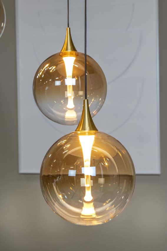 GISELA - Suspension - Ø 48 cm - LED Dim. - 5x3,8W 2700K - Ambre