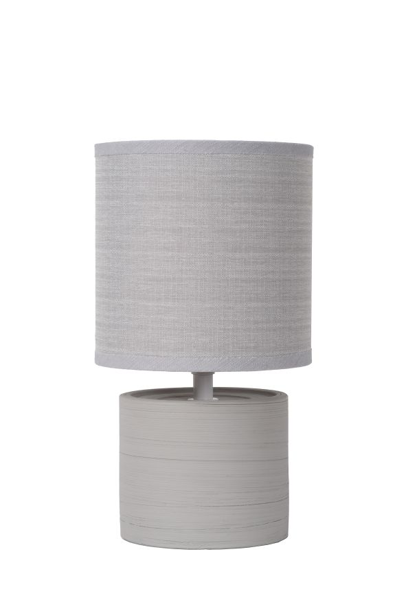 Lucide GREASBY - Lampe de table - Ø 14 cm - 1xE14 - Gris