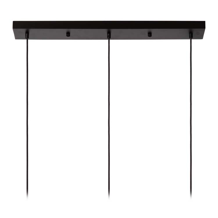 Lucide FILOX - Hanglamp - 3xE27 - H181.5 cm - Zwart