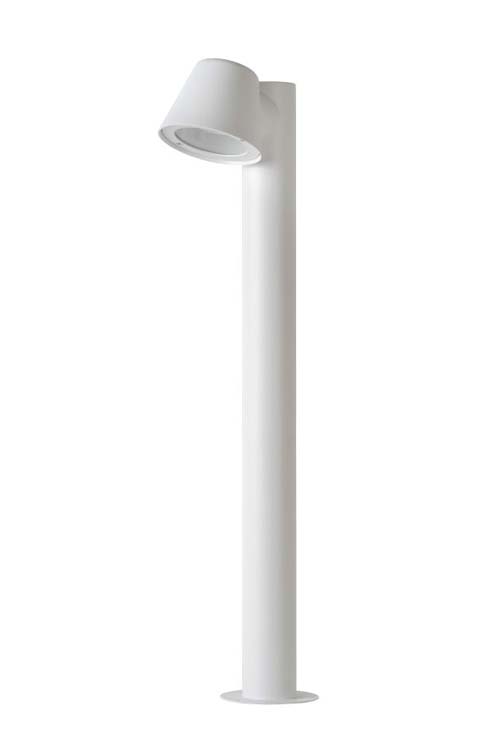 Lucide DINGO-LED - Borne extérieur - GU10 - 1x5W 3000K - IP44 - Blanc