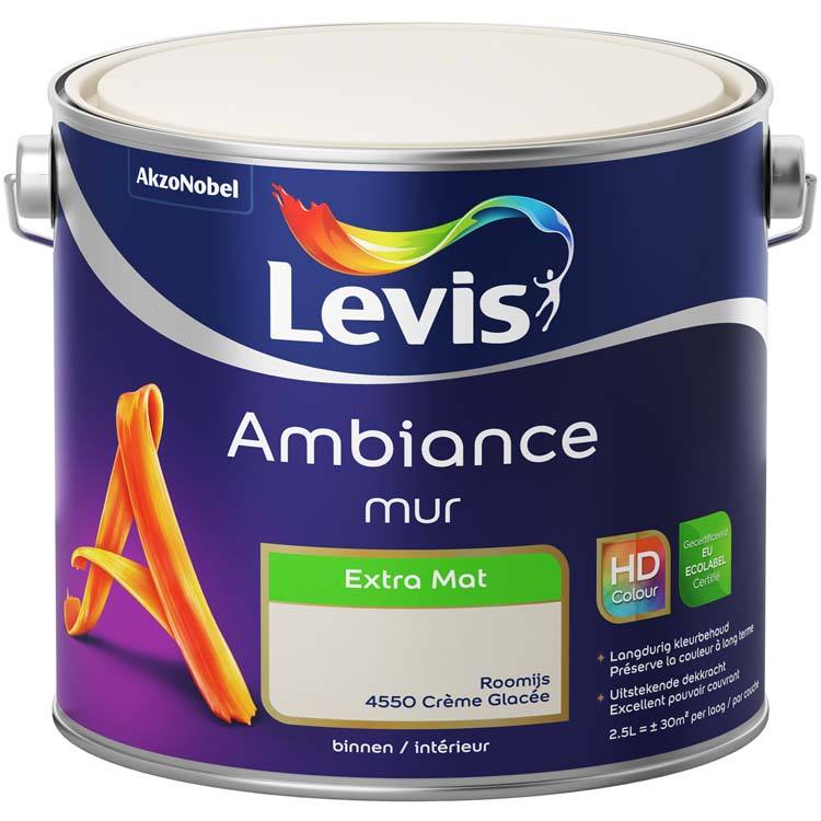 Levis peinture Ambiance Mur Extra Mat 2,5l crème glacée