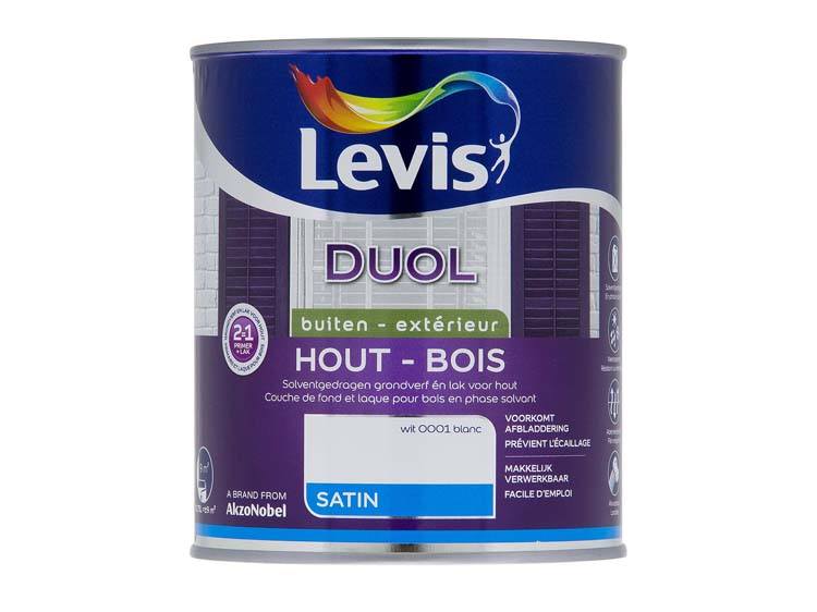 Levis Duol laque bois satin 0,75l blanc