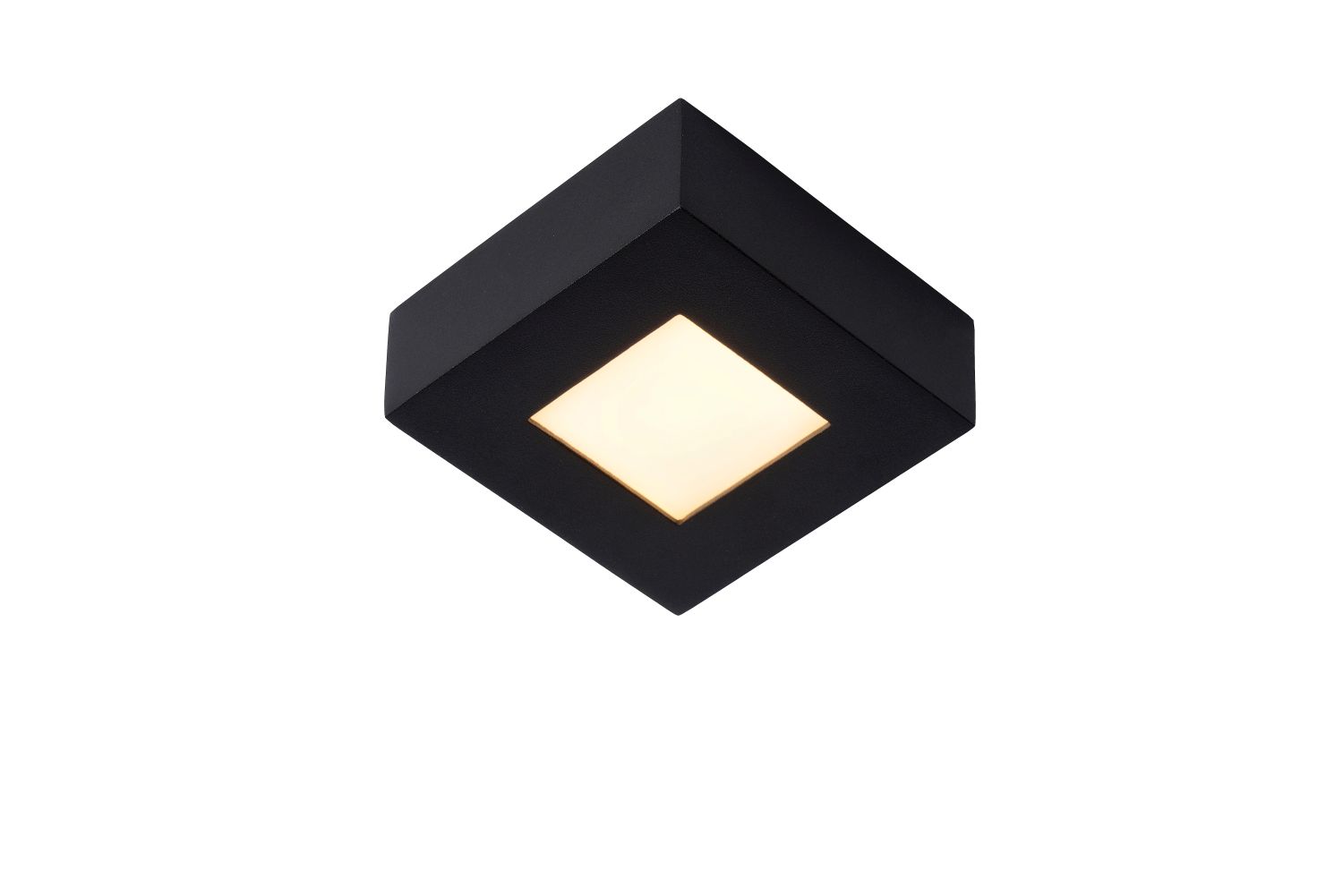 BRICE-LED Plafonnier Dimmable 8W Carré IP44 Noir