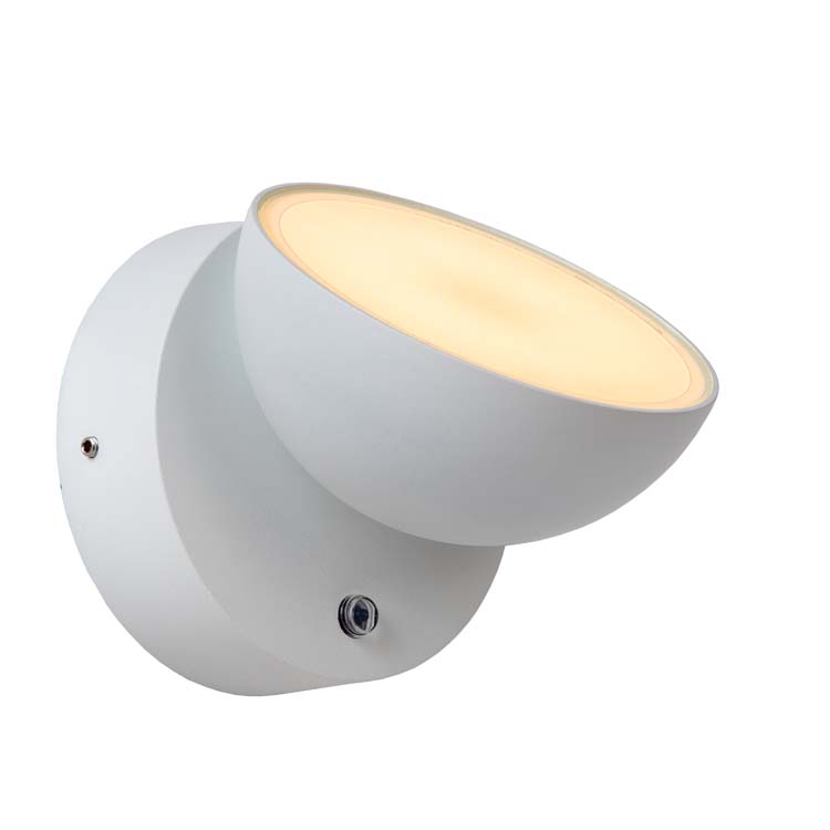 Lucide FINN - Wandlamp Buiten - LED - 1x12W 3000K - IP54 - Wit