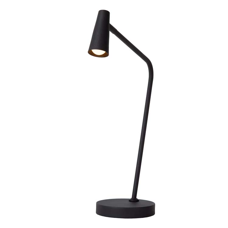 STIRLING - Lampadaire / lampe de lecture Rechargeable - Batterie - LED Dim. - 1x3W 2700K - 3 StepDim - Noir