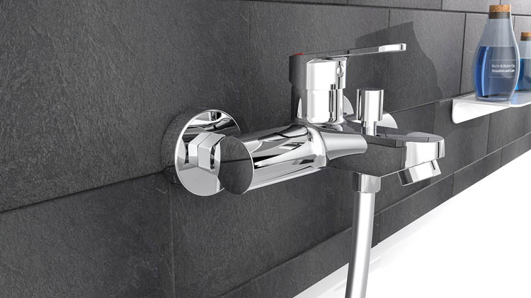 Robinet de bain Flor chrome