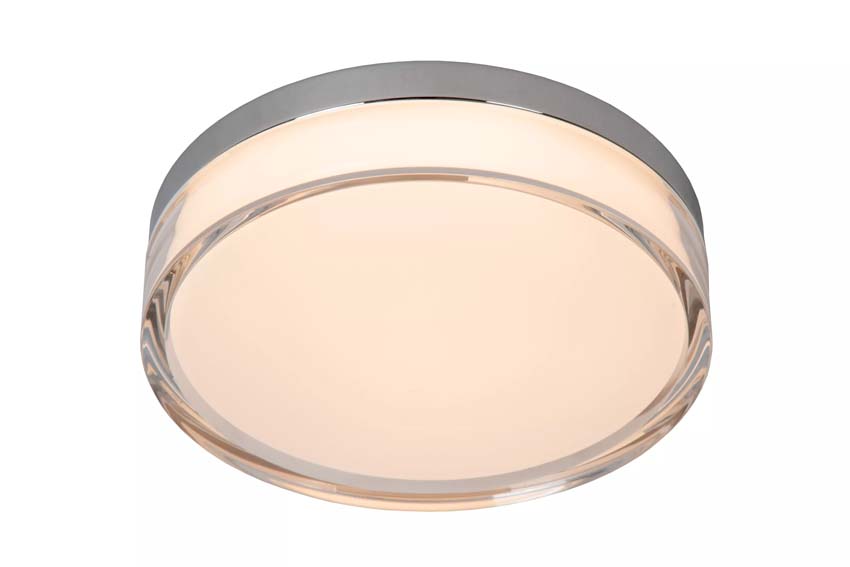 Lucide PLANO - Plafonnier Intérieur/Extérieur - Ø 23 cm - LED Dim. - CCT - 1x11W 2700K/4000K - IP44 - Opalin