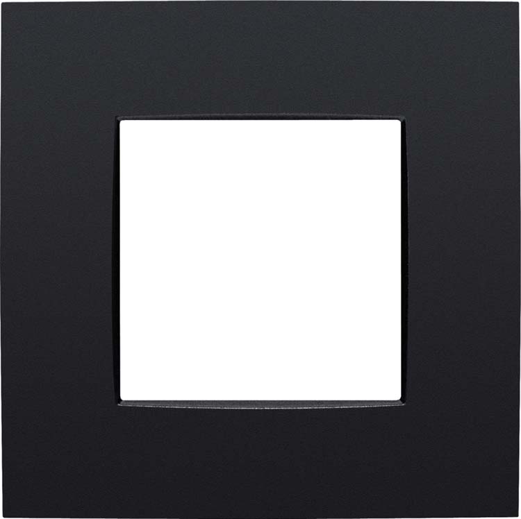 Plaque de finition simple intense matt black