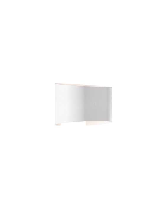 Wandlamp 2x LED 3W - H 12 cm - Wit