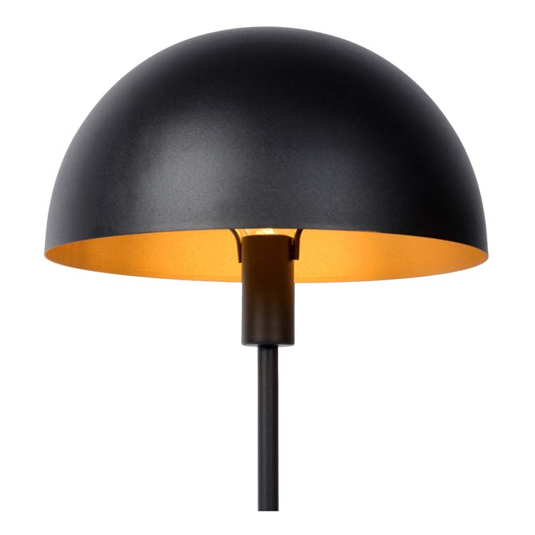 Lampe de table - Ø 25 cm - 1xE14 - Noir