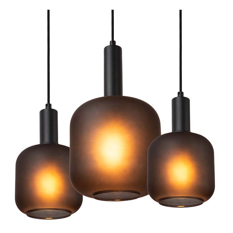 Lucide ELOISE - Hanglamp - 7xE27 - Zwart