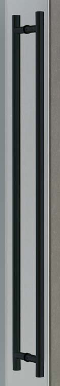 Deurtrekker glazen deur mod 101 zwart mat rond 40cm