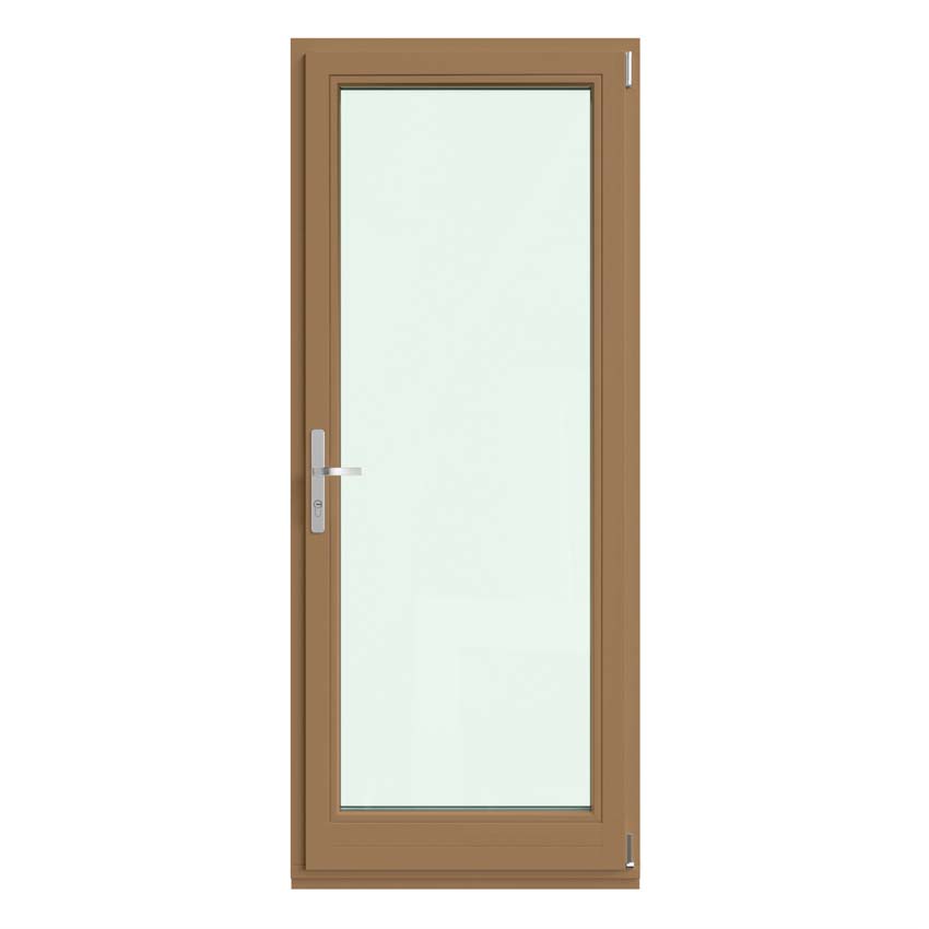 Fenêtre terasse Meranti Vardelux 1 vantail 68mm naturel 800x2150mm