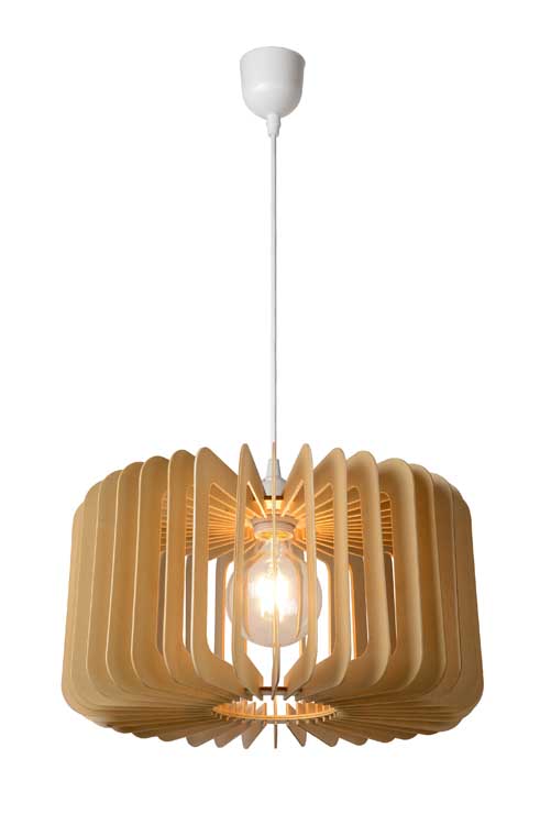 Lucide ETTA - Hanglamp - Ø 39 cm - E27 - Licht hout