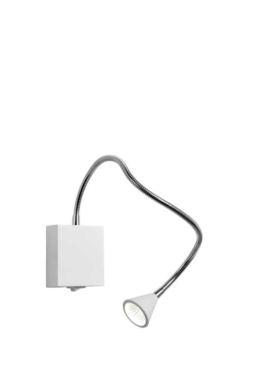 Lucide BUDDY - Bedlamp - LED - 1x3W 4000K - Wit